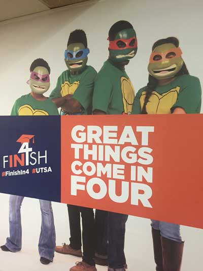 4 students dressed as ninja turtles