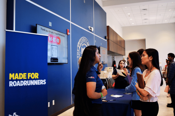 two students at the career expo