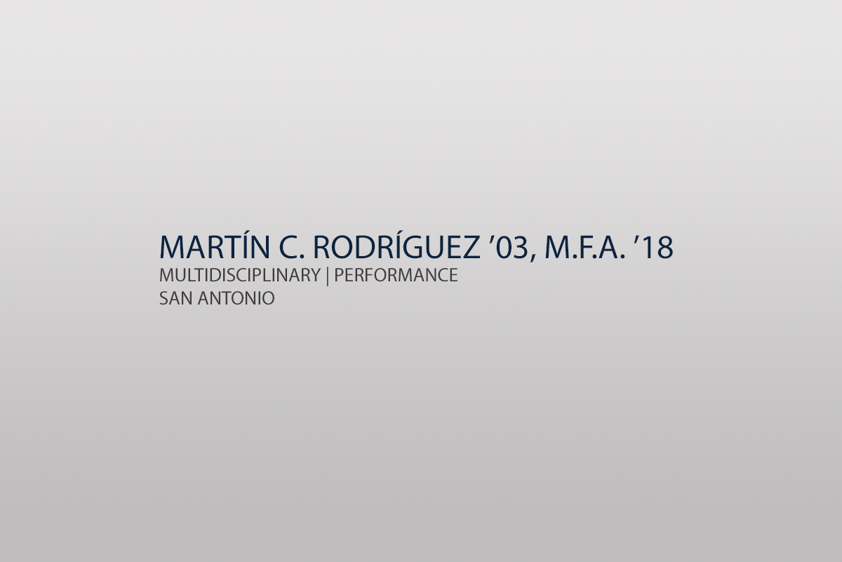 Martín C. Rodríguez ’03, M.F.A. ’18