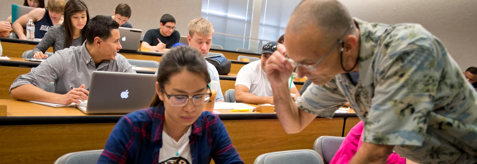 UTSA Faculty in the classroom with students